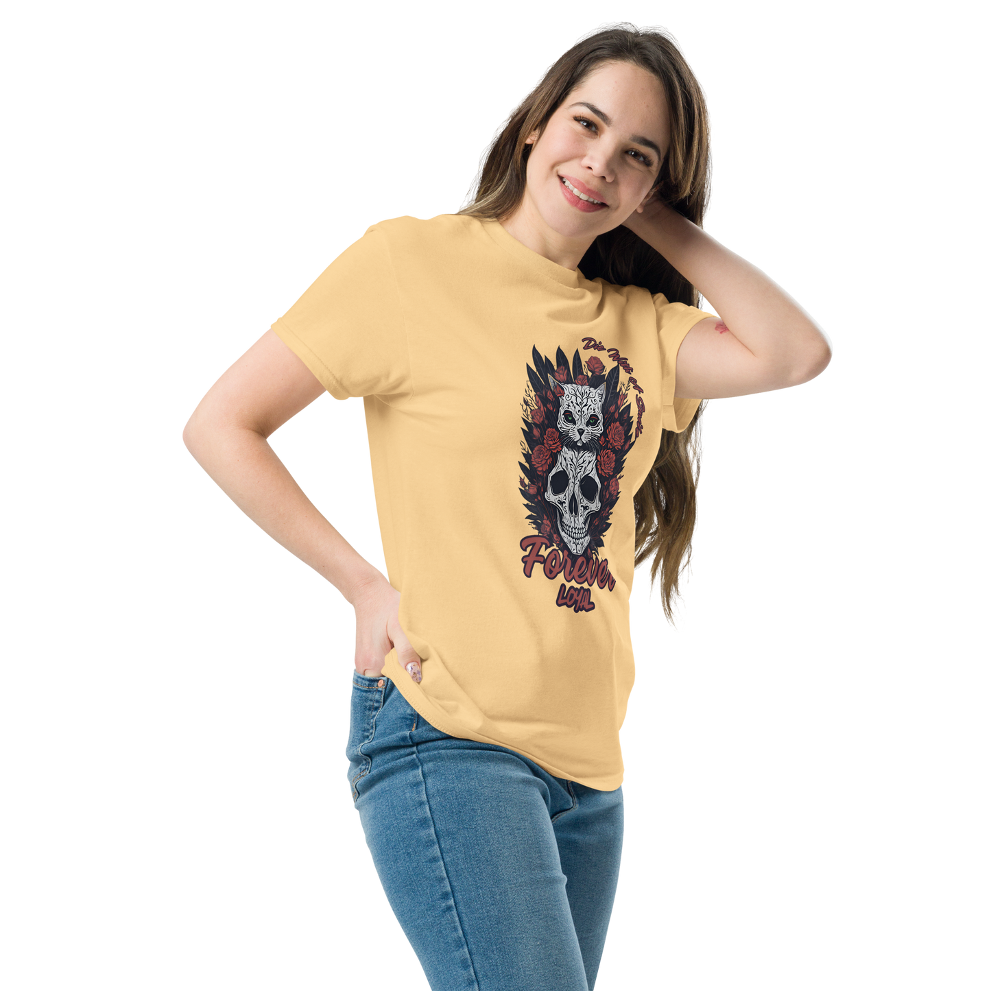 Die With A Smile Cat Lover Tee